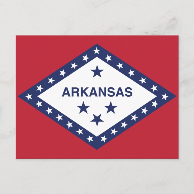 Cartão Postal Diamante e Estrelas de Sinalizador do Arkansas (Frente)