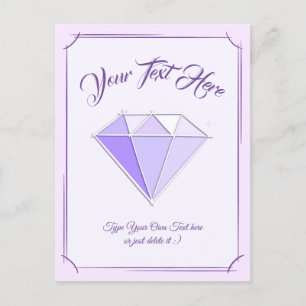 Cartão Postal Diamante. Joias. 60º Aniversário de Casamento
