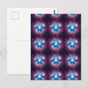Cartão Postal Diamante Pixelado Brilhante