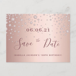 Cartão Postal Diamantes de ouro de 100º aniversário, salvo a dat