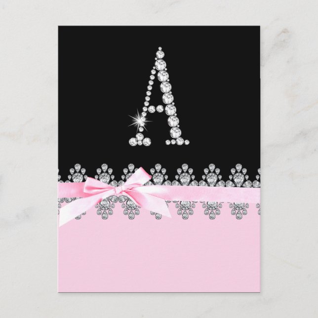 Cartão Postal Diamond Delilah Initial:A (Frente)
