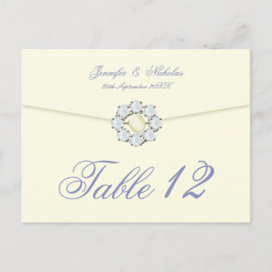 Cartão Postal Diamond e Pearl Broach no número da tabela de env