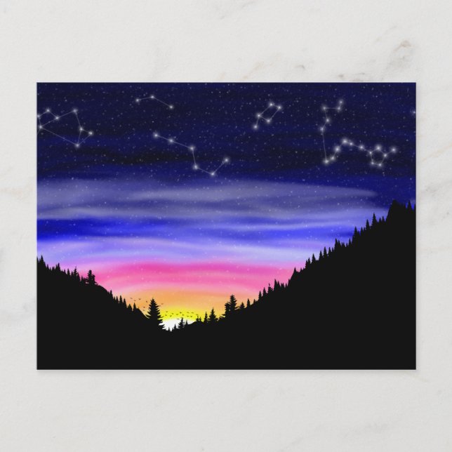 Cartão Postal Diamond Night (Frente)