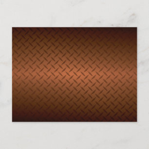 Cartão Postal Diamondplate Look Pattern Black to Copper Fade (Pa