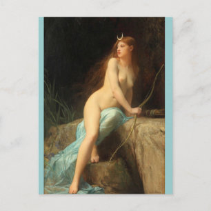Cartão Postal Diana - pinturas vintage famosas - Lefebvre