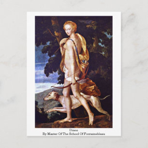 Cartão Postal Diana Por Mestre Da Escola De Fontainebleau