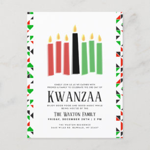 Cartão Postal Dias de Kwanzaa   Evento do Partido
