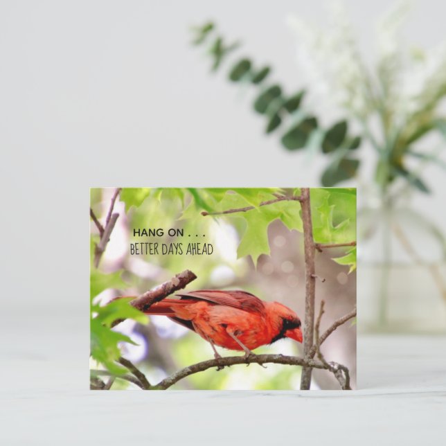 Cartão Postal Dias Melhores Estão a Caminho (Em pé/Frente)