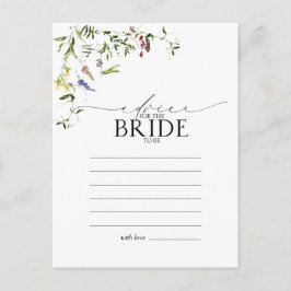 Cartão Postal Dicas de Aquarela de Flores Silvestres de Verão Pa