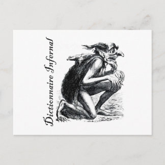 Cartão Postal Dicionário Inferno - imp parece um pouco nervoso