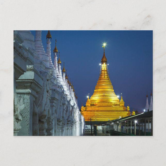 Cartão Postal Die Goldenen Pagoden von Mandalay Postkarte (Frente)