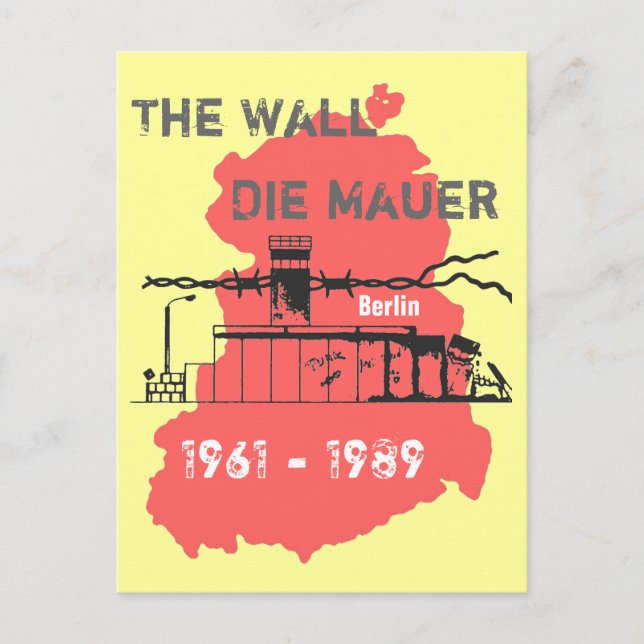 Cartão Postal Die Mauer - Design especial (Frente)