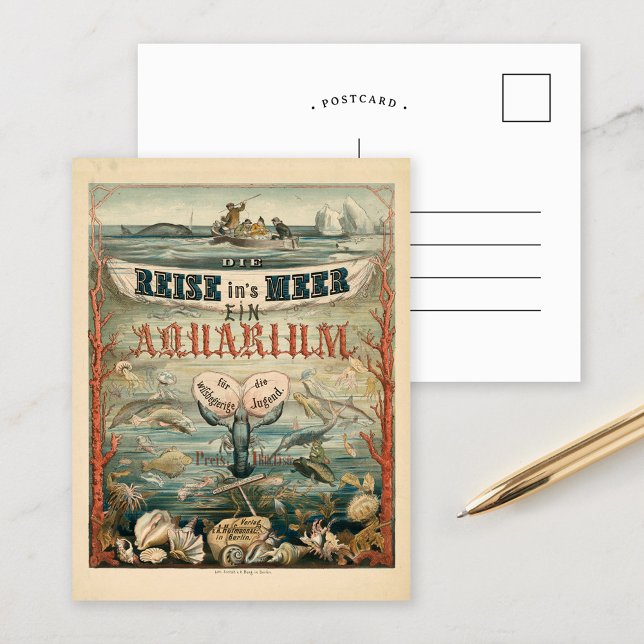Cartão Postal Die Reise in's Meer, Ein Aquarium | Carl Reinhardt (Criador carregado)