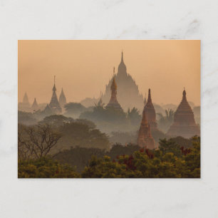 Cartão Postal Die Tempel von Bagan em Myanmar Postkarte
