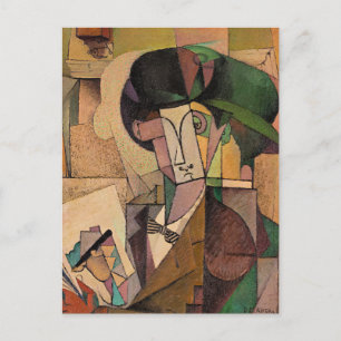 Cartão Postal Diego Rivera, Jovem com uma Caneta-Tinteiro,