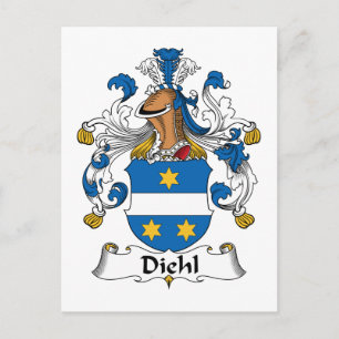 Cartão Postal Diehl Family Crest