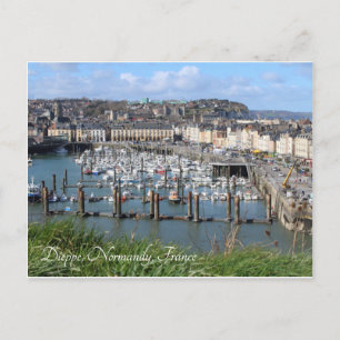 Cartão Postal Dieppe Harbor, Normandia, França,