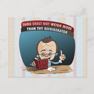 Cartão Postal Dieta Engraçada Perdendo Peso