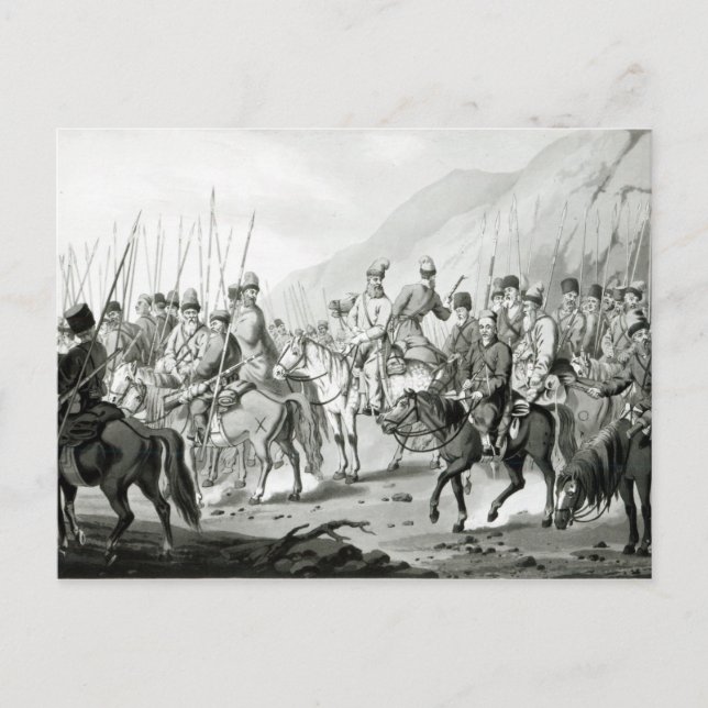 Cartão Postal Diferentes tribos de cossacos russos (Frente)