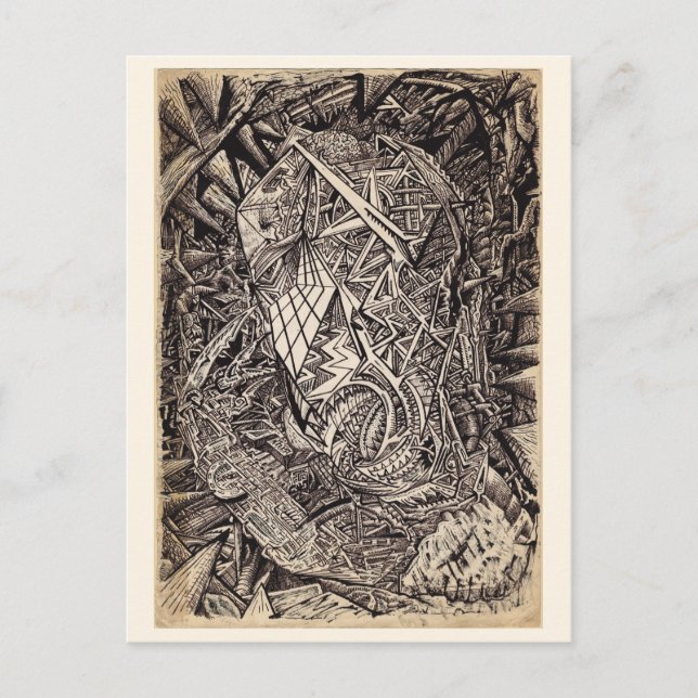Cartão Postal Diffracts (cavern dweller), de Brian Benson (Frente)