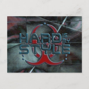 Cartão Postal difícil é o meu estilo - mosaico escuro   hardstyl