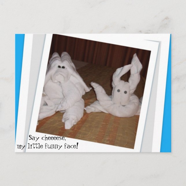 Cartão Postal Diga "Cheeeseee" meu pequeno rosto engraçado! (Frente)