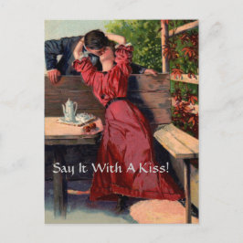 Cartão Postal Diga Com Um Beijo! -Cartão Postal