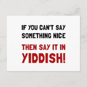 Cartão Postal Diga Isso Em Yiddish