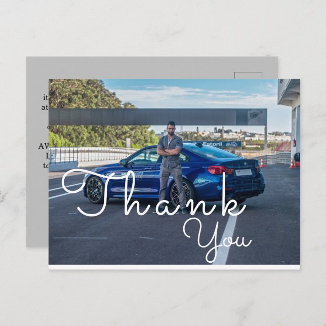 Cartão Postal Diga obrigado para reparar  (Frente/Verso)