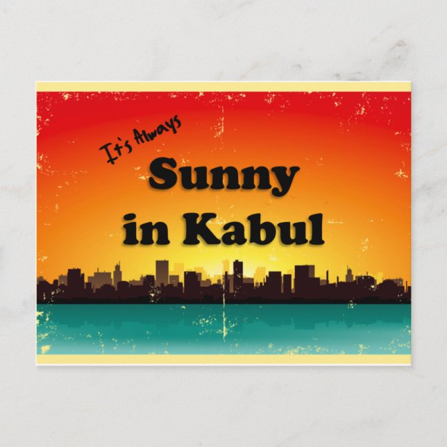 Cartão Postal Diga olá de Kabul! (Frente)