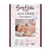 Diga Olá para o Novo Bebê. Texto e pic editáveis