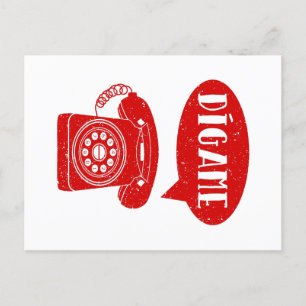 Cartão Postal Digame - saudação telefônica espanhola