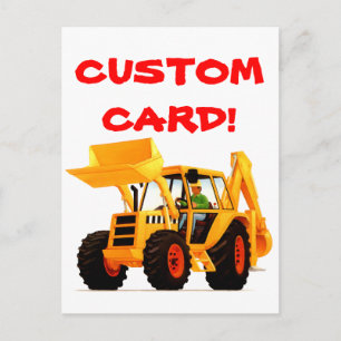 Cartão Postal Digger amarelo