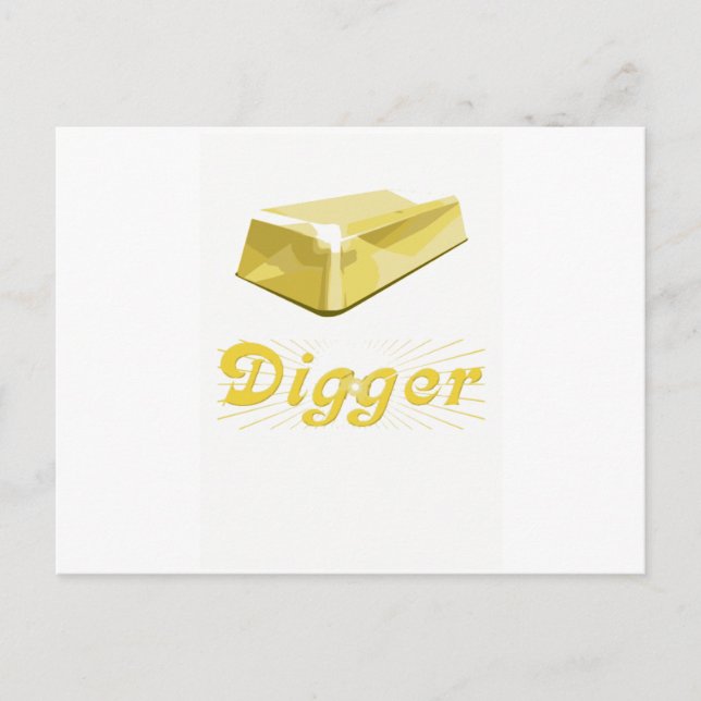 Cartão Postal Digger Dourado (Frente)