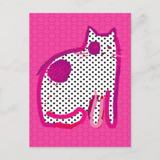 Cartão postal digital de 'gato rosa'
