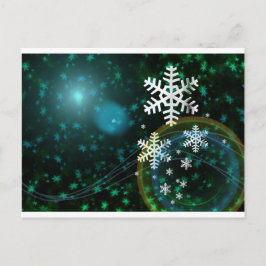 Cartão Postal Digital Snowflake Natureza Inverno Paz Destino de