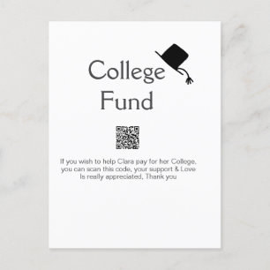 Cartão Postal digitalização do fundo universitário QR adicionar 