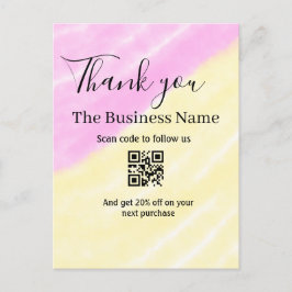 Cartão Postal Digitalize o código QR para nos seguir, código de 