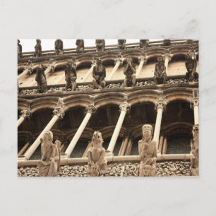 Cartão Postal Dijon, fascade catedral