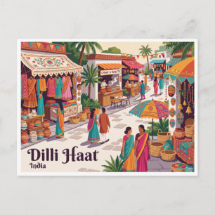 Cartão Postal Dilli Haat Delhi Índia