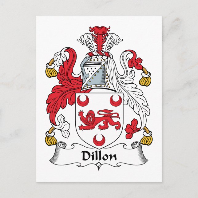 Cartão Postal Dillon Family Crest (Frente)
