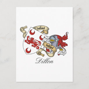 Cartão Postal Dillon Family Crest
