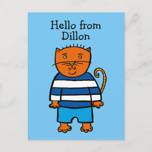 Cartão Postal Dillon o Gato Personalizado