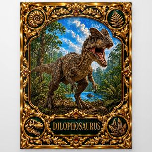 Cartão Postal Dilophosaurus, Joia de Família Art
