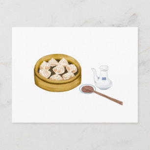 Cartão Postal Dim Sum XiaoLongBao 小笼包