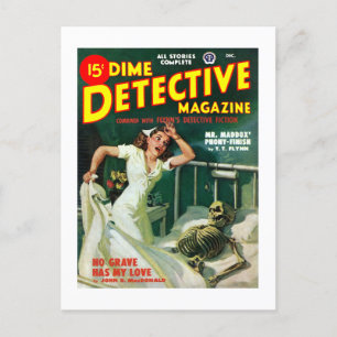 Cartão Postal Dime Detetive Magazine (Dez, 1948)