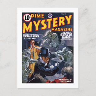 Cartão Postal Dime Mystery Magazine (Mar, 1941)