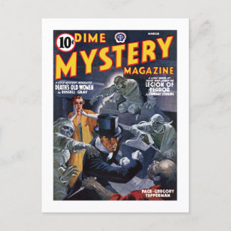 Cartão Postal Dime Mystery Magazine (Mar, 1941)