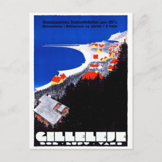 Cartão Postal Dinamarca Gilleleje Restaurou a Poster da Viagens