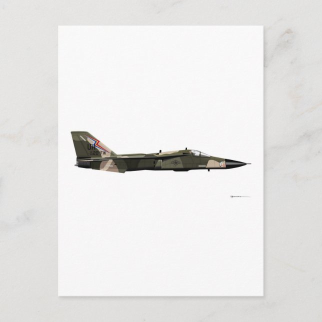 Cartão Postal Dinâmica geral F- 111 Aardvark (Frente)